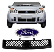 Grade Dianteira Do Parachoque Ford Fiesta 2008 2009 2010 Preto Com Emblema Grade Dianteira Do Parachoque Ford Fiesta 2008 2009 2010 Preto Com Emblema