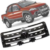 Grade dianteira (frontal) radiador para Fiat Strada Adventure e Palio Weekend Adventure 2009 2010 2011 2012 2013 BlackP