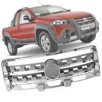 Grade Dianteira (Frontal) Radiador Strada Adventure e Palio Weekend Adventure 2009 2010 2011 2012 2013 Cromada