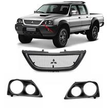 Grade Dianteira + Par De Moldura Aro Farol L200 Sport Grade Dianteira + Par De Moldura Aro Farol L200 Sport