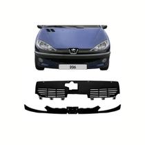 Grade Dianteira Peugeot 206 2000 a 2008 Com Friso Preto Grade Dianteira Peugeot 206 2000 a 2008 Com Friso Preto