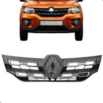 Grade Dianteira Superior Central Base Cromada Kwid 2017 Até 2022