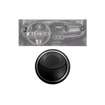Grade Difusor Ar Painel Lateral Preto Com Aro Prata Novo Uno Doblo Novo Palio