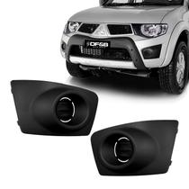 Grade do Farol Milha Esquerdo L200 Triton 2011 a 2013 Sem furo