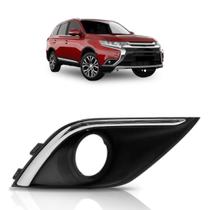 Grade do farol milha outlander 2017 2017 2018 com furo friso crom