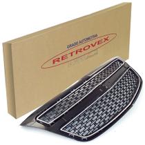 Grade Do Radiador Preta Com Friso Cromado Retrovex Agile montana Rx12033