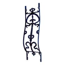 Grade Ferro Fundido Bombê Curva Larga Sacada Varanda 80x24cm