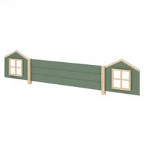 Grade Frontal Infantil Janelinhas Garden Casatema Verde/Natural