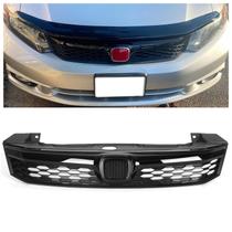 Grade frontal KUAFU para Honda Civic 2012 estilo JDM preto em ABS Grade frontal KUAFU para Honda Civic 2012 estilo JDM preto em ABS