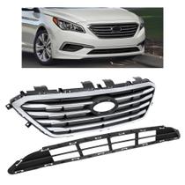 Grade Frontal KUAFU para Hyundai Sonata 2015-2017 Cromada Grade Frontal KUAFU para Hyundai Sonata 2015-2017 Cromada