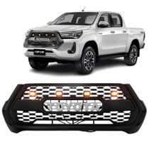 Grade Hilux GR-Sport 2021 a 2025 Logo Cinza Com Led Grade Hilux GR-Sport 2021 a 2025 Logo Cinza Com Led