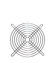 Grade Metálica de Proteção Para Ventilador 150MM
