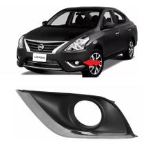 Grade Milha c/ Furo Friso Cromado Versa 2015 a 2017 Esquerdo