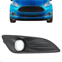 Grade Moldura Farol De Milha New Fiesta 2014 2015 2016 2017 Aro Prata