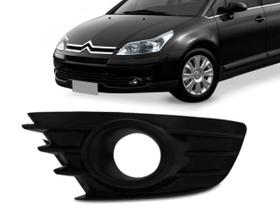 Grade Moldura Farol Milha C4 2008 2009 2010 2011 2012 ESQUERDO MOTORISTA RETOV PLASTICO PRETO