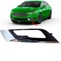 Grade Moldura Farol Milha Cromada Fusion Esquerdo