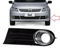 Grade Moldura Farol Milha Gol Voyage G5 Com Furo Cromado
