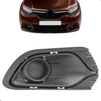 Grade Moldura Farol Milha Logan 2014 2015 16 17 2018 2019 Preto Sem Furo