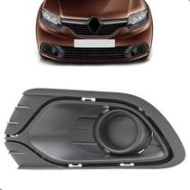 Grade Moldura Farol Milha Logan 2014 2015 16 17 2018 2019 Preto Sem Furo