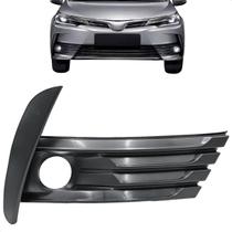 Grade Moldura Milha Corolla 2018 19 2020 Com Furo Preto