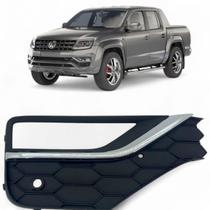Grade Moldura Milha Direito Volkswagen Amarok 2017 2018 a 2023 Cromado Grade Moldura Milha Direito Volkswagen Amarok 2017 2018 a 2023 Cromado