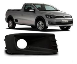 Grade Moldura Milha Gol Track G6 Saveiro 2013 A 2016 Furo