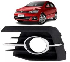 Grade Moldura Milha Gol Voyage G7 Com Furo Com Friso Cromado