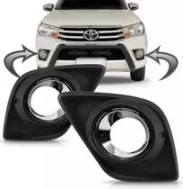 Grade Moldura Milha Hilux PickUp 2016 2017 2018 Friso Cromado