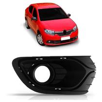 Grade Moldura Milha Logan 2014 2015 16 17 2018 Preta Furo Grade Moldura Milha Logan 2014 2015 16 17 2018 Preta Furo