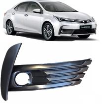 Grade Moldura Milha Preto Com Furo Corolla 2018 2019 Direito