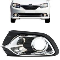 Grade Moldura Parachoque Sandero 2014 15 16 17 18 19 2020 C/furo Cromado