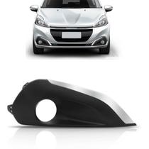 Grade Moldura Peugeot 208 Com Furo Milha 2017 2018 Cromado