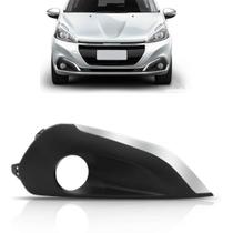 Grade Moldura Peugeot 208 Com Furo Milha Cromado