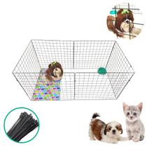 Grade Móvel 6 Painéis 60x80cm Modular Cerca Aramada Pet Ambiente Seguro e Fácil Montagem Grade Móvel 6 Painéis 60x80cm Modular Cerca Aramada Pet Ambiente Seguro e Fácil Montagem