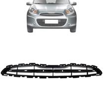 Grade Nissan March 2011 Até 2014 Preta Com Friso Cromada Completa Grade Nissan March 2011 Até 2014 Preta Com Friso Cromada Completa