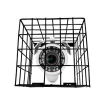 Grade para Cameras de Monitoramento - Gaiola Protetora em aço - Preta