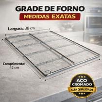 Grade Para Forno Layr Inox 38 largura x42 comprimento Cromada Grade Para Forno Layr Inox 38 largura x42 comprimento Cromada