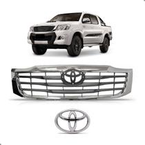 Grade para hilux 2012 a 2015 cromada com emblema Grade para hilux 2012 a 2015 cromada com emblema