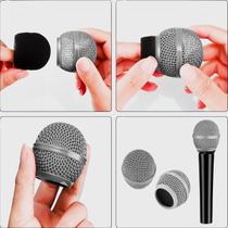 Grade Para Microfone Dinâmico Cromada Proteção de Cápsula 55mm Padrão Globo Grade Para Microfone Dinâmico Cromada Proteção de Cápsula 55mm Padrão Globo