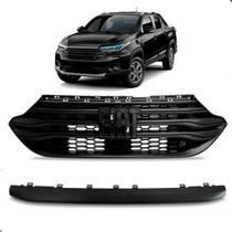 Grade para pickup nova strada 2020 a 2025 com friso sup preto