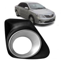 Grade Parachoque Corolla 2012 Até 2013 Direita Com Furo de Milha Aro Prata