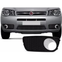 Grade Parachoque Lateral Com Furo de Milha / Aro Cromado Palio 2004 / 2010