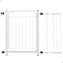 Grade Pet 80 A 100cm Portão Proteção Bebes Cachorro-Branco Grade Pet 80 A 100cm Portão Proteção Bebes Cachorro-Branco