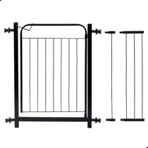 Grade Pet 80cm A 100cm Portão Proteção Bebes Cachorro Pet Cor Preto