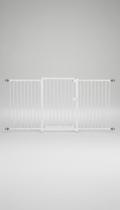 Grade Portão Pet Ajustável 70cm a 150cm Aço Branco Grade Portão Pet Ajustável 70cm a 150cm Aço Branco