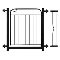 Grade Portão Portãozinho Proteção Pet Cães Cachorro Criança 69 A 84 Cm Preto - Açomix