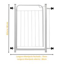 Grade Portão Portãozinho Proteção Pet Cães Cachorro Criança Ext 05cm Small Branco Grade Portão Portãozinho Proteção Pet Cães Cachorro Criança Ext 05cm Small Branco