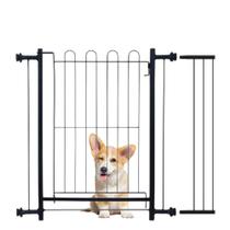 Grade Portão Proteção Pet 70Cm Cachorro - Preto C/ EXTENSOR