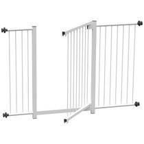 GRADE PORTÃOZINHO PET BEBÊ DIVISOR AMBIENTE CORREDOR 70, 85, 100, 100, 110, 115 a 118 CM BRANCO