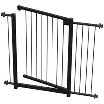 GRADE PORTÃOZINHO PET BEBÊ DIVISOR AMBIENTE CORREDOR 70 CM até 85 CM PRETO